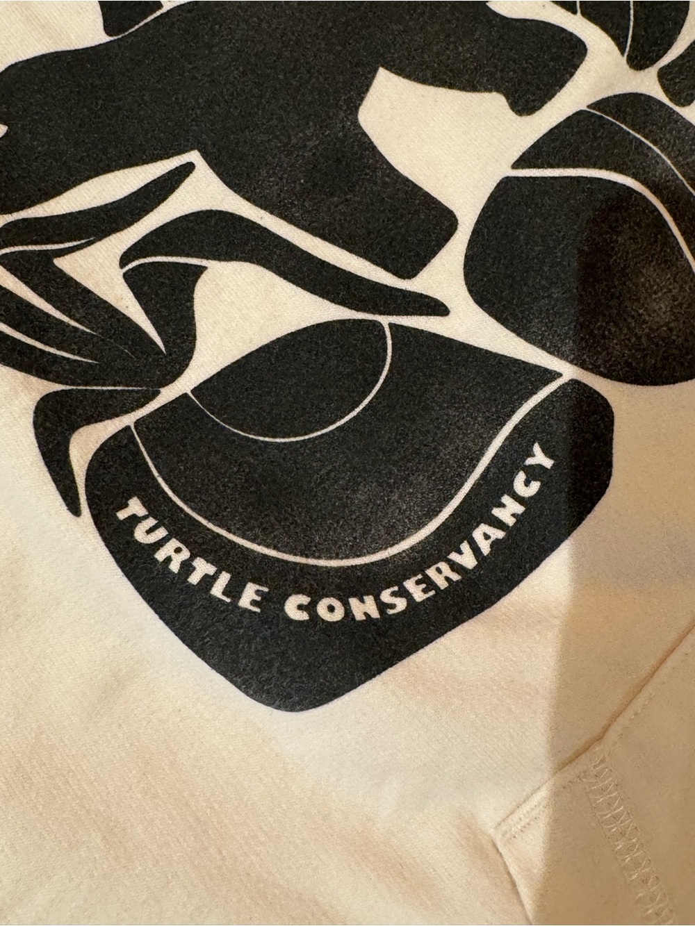 NWOT Organic French Terry Pullover Cream Hoodie for WORLD TURTLE DAY! Men's XL🐢 - Picture 6 of 9